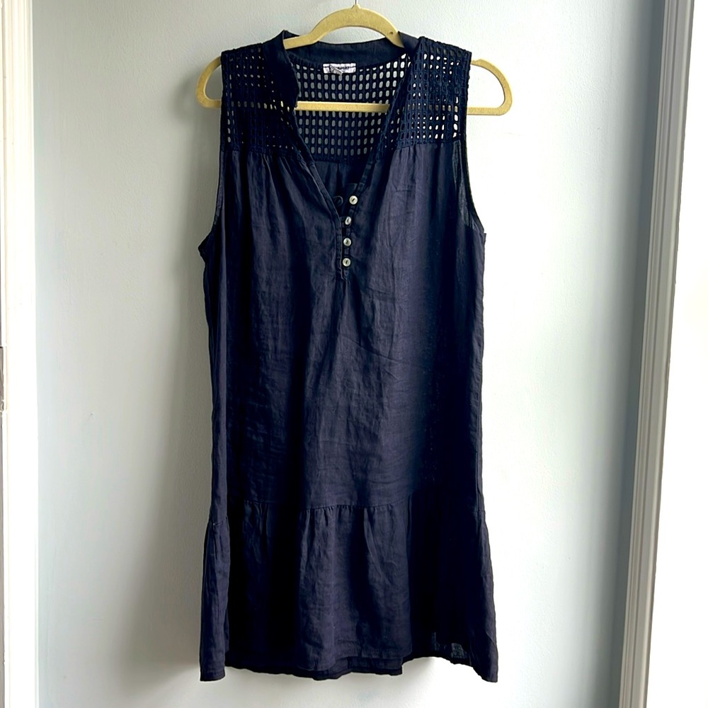 Beautiful Italian Sleeveless Linen Dress